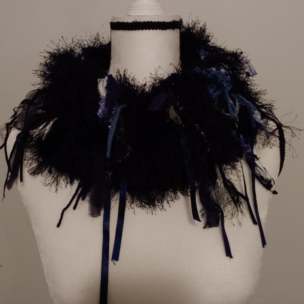 Womens Navy Blue Neck Warmer